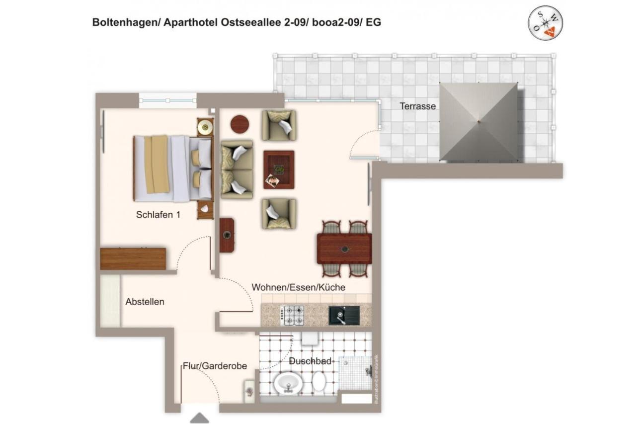 Aparthotel Ostseeallee Aparthotel Ostseeallee 2-09 Boltenhagen  Ngoại thất bức ảnh